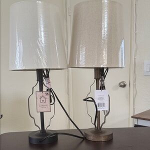 Classic Black and Tan Table Lamps